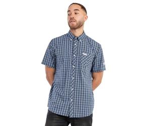 Lonsdale London Brixworth Hombre Camisa Manga Corta Azul 60% algodón, 40% poliéster Regular
