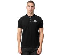 Lonsdale London BRUAN Hombre Polo Negro 100% algodón Estrechos