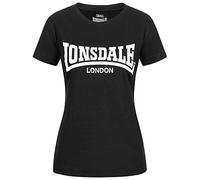 Lonsdale London CARTMEL Mujer Camiseta Negro L 100% algodón Regular