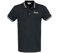 Lonsdale London Causton Hombre Polo Negro XL 100% algodón Regular