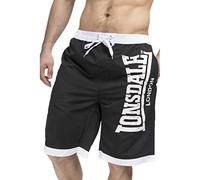 Lonsdale Clennell Bañadores Ajustados para Hombre, Negro/Blanco, 5XL