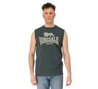 Lonsdale London CLOPTON Hombre Top Tirante Ancho Verde S 100% algodón Regular