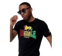 Lonsdale London Freedom Hombre Camiseta Negro 100% algodón Regular