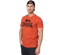 Lonsdale London Gargrave Hombre Camiseta Naranja/Negro 95% algodón, 5% elastán Regular