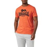 Lonsdale Gargrave Camisa, Marl Orange/Black, M para Hombre