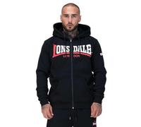 Lonsdale London GARRIGILL Hombre Capucha con cremallera Negro 3XL 60% algodón, 40% poliéster Regular