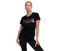 Lonsdale Harray T-Shrit, Black/Rainbow, S para Mujer