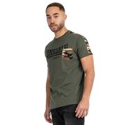 Lonsdale Huxter T-Shrit, Oliva/Negro, XXL para Hombre