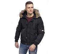 Lonsdale London Jarreth Hombre Chaqueta de Invierno Negro M 100% poliéster Regular