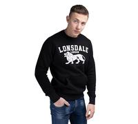Lonsdale Sudadera para Hombre KERSBROOK – Negro, Talla XL
