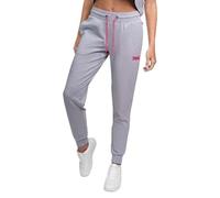 Lonsdale Leinthall Pantalones de chándal, Marl Grey/Pink, S para Mujer