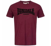 Lonsdale London LL008 One Tone Hombre Camiseta Burdeos M 100% algodón Regular