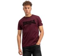Lonsdale London LL008 One Tone Hombre Camiseta Burdeos XL 100% algodón Regular