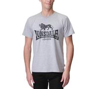 Lonsdale London Logo Hombre Camiseta Gris M 95% algodón, 5% Viscosa Regular