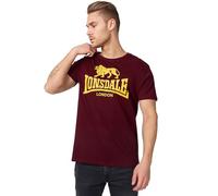 Lonsdale London Logo Hombre Camiseta Negro Regular | Camiseta de ropa de calle, camiseta informal de algodón peinado, camiseta ligera y cómoda para deporte y el día a día