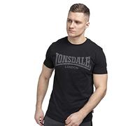 Lonsdale London Logo Kai Hombre Camiseta Negro XXL 100% algodón Regular
