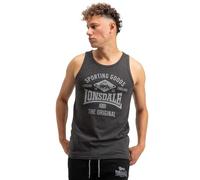 Lonsdale London Pilton Hombre Top Tirante Ancho Gris L 60% algodón, 40% poliéster Regular