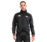 Lonsdale Skellberry Chaqueta de Entrenamiento, Negro, Rojo y Blanco, L para Hombre