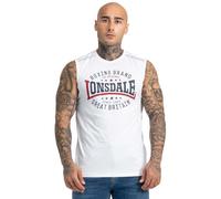Lonsdale London St.Agnes - Camiseta de Tirantes para Hombre, Hombre, Camiseta sin Mangas de Corte Ajustado, 114758, Blanco, Small