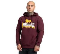 Lonsdale London Thurning Hombre Sudadera con Capucha Burdeos Regular