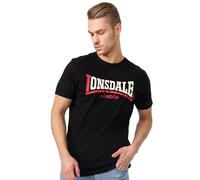 Lonsdale London Two Tone Hombre Camiseta Negro Regular