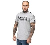 Lonsdale London Vementry Hombre Camiseta Gris/Melé XL 90% Algodón, 10% Viscosa Regular