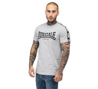 Lonsdale London Vementry Hombre Camiseta Gris/Melé XL 90% Algodón, 10% Viscosa Regular