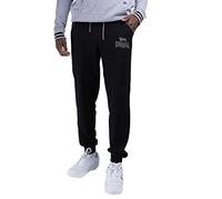 Lonsdale London Wansford Pantalones Casuales, Negro/Marl Ash, Large para Hombre