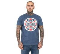Lonsdale Lunklet T-Shrit, Azul Marino/Crudo/Rojo, S para Hombre