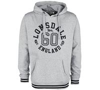 Lonsdale Mamhead con Capucha, Gris Marl/Negro, XXL para Hombre
