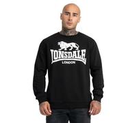 Lonsdale Men Crewneck Sweatshirt Gosport Sudadera, Negro (Schwarz), X-Large (Talla del Fabricante: X-Large) para Hombre
