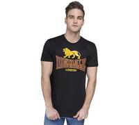 LONSDALE Camiseta 'Taverham' amarillo / granadina / negro L amarillo / granadina / negro