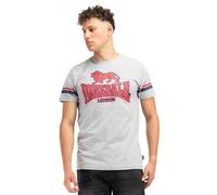 Lonsdale Methley Camiseta, Marl Grey/Navy/Red, 3XL Hombres