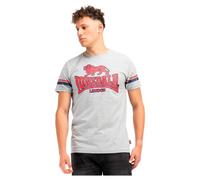 Lonsdale Methley Camiseta, Marl Grey/Navy/Red, L Hombres