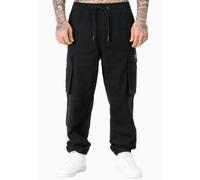 Lonsdale MICKLEY Pantalones Cargo, Negro/Gris, XXL para Hombre