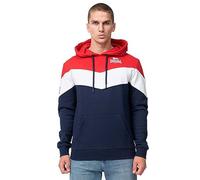 Lonsdale MOYROUKAN Sudadera con Capucha, Azul Marino/Rojo/Blanco, L para Hombre
