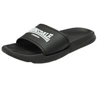 Lonsdale Nápoles Slide Sandalias, Negro/Blanco, 10 UK