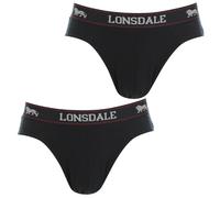 Lonsdale Pack de 2 calzoncillos de algodón para hombre, azul marino, M