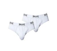 Lonsdale Pack de 2 calzoncillos de algodón para hombre, Blanco, XL