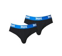 Lonsdale Pack de 2 calzoncillos de algodón para hombre, negro y azul, M