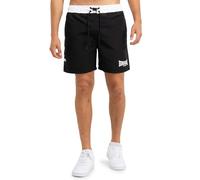 Lonsdale Pantalones Cortos de Playa para Hombre Corte Regular Thorpe, Negro/Blanco, XL