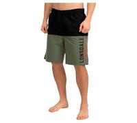 Lonsdale Pantalones Cortos de Playa para Hombre Regular Fit HAYLING, Oliva/Negro/Rojo, 3XL