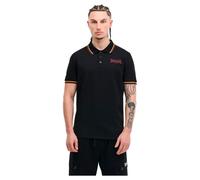 Lonsdale Polo para Hombre TURSDALE de Ajuste Normal, Color Negro/Oxblood/Amarillo, 3XL