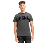 Lonsdale Camiseta Potternewton Gris y Negro Hombre L