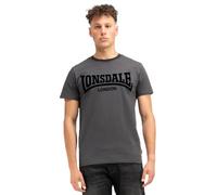 Lonsdale Potternewton Camiseta, Gris Y Negro, S para Hombre