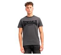Lonsdale Potternewton Camiseta, Gris y Negro, XL Hombres