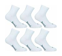 Lonsdale Quarter 6 Pares Calcetines, Algodón (Blanco, 43-46)