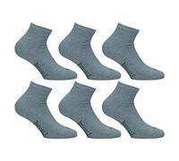Lonsdale Quarter 6 Pares Calcetines, Algodón (Gris Melange, 39-42)