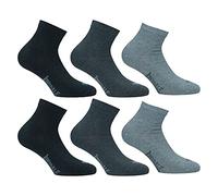 Lonsdale Quarter 6 Pares Calcetines, Algodón (Gris Mix, 35-38)