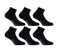 Lonsdale Quarter 6 Pares Calcetines, Algodón (Negro, 39-42)